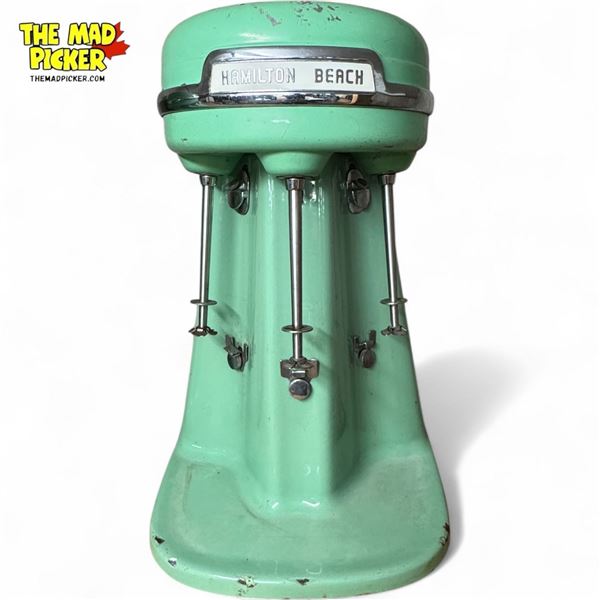 Vintage Hamilton Beach Porcelain 3x Headed Milkshake Machine Model 940