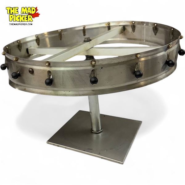 Vintage Carousel Diner Ticket Wheel On Stand