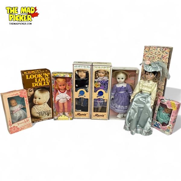 8x Vintage Dolls : Mini Bebe, Menie, Remco, Lil Musikins, & More