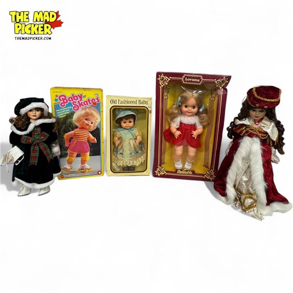 5x Vintage Dolls : Regal Greetings, Mattel, Old Fashion Baby, & More