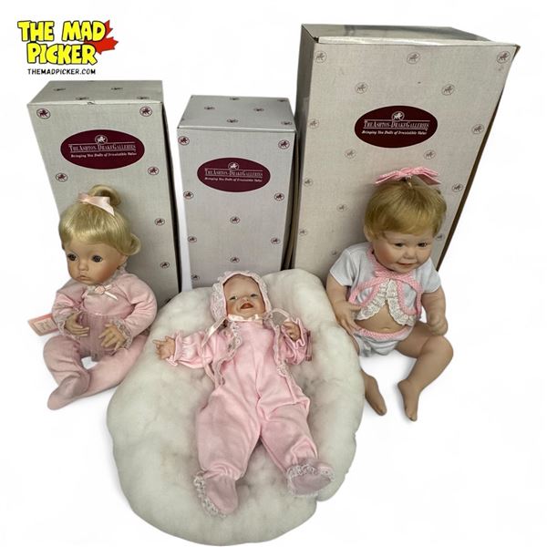 3x Vintage Ashton-Drake Galleries Baby Dolls