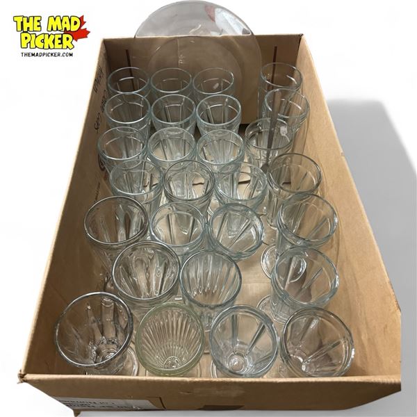 Vintage Glass Milk Shake Cups From A Diner