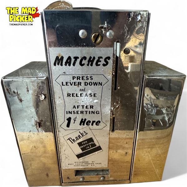 Vintage 1cent Matches Coin Op Napkin Holder