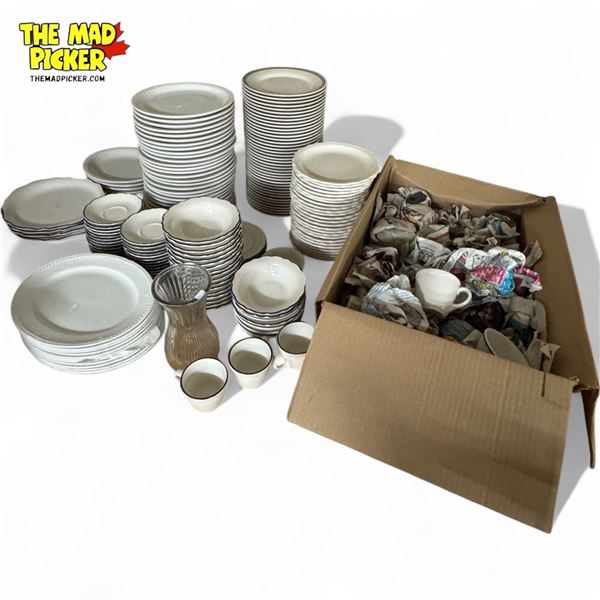 Large Collection Of Diner Dishware : Plates, Coffee/Tea Cups, Saucers