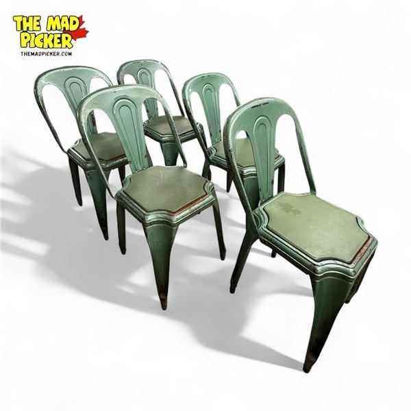 5x Vintage Metal Diner Chairs