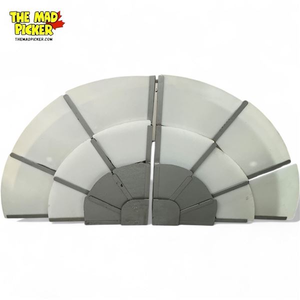 2x Vintage Fan Shaped Back Lit Lighting Displays