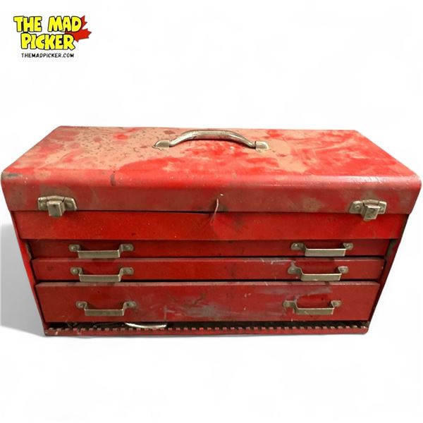 Vintage Tool Box With Assorted Contents