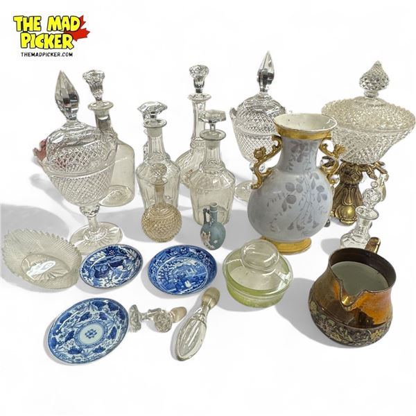 Vintage Variety: Hand Painted Vase, Crystal Compotes, & More