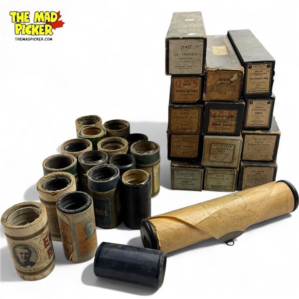 Antique Edison Rolls & Music Scrolls