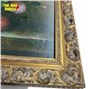 Image 5 : Vintage Original Oil On Canvas Still Floral Painting In Gold Gilt Wooden Frame