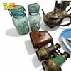 Image 3 : Vintage Variety: Binoculars, Milk Bottles, Plated Teapots, Glass Mason Jars, & More