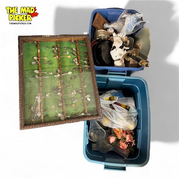 Vintage Variety: Souvenir Spoons + Case, Figurines, Crystal Vases, & More