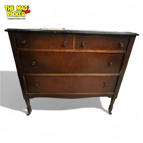 1930's Restmore Manufacturing Co. Dresser On Castor Wheels & Wooden Folding Table