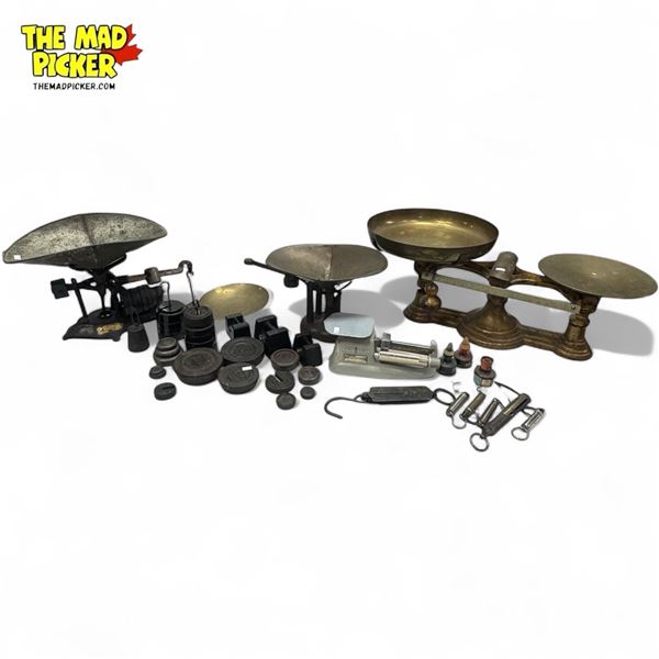 Assorted Vintage Scales & Brass Dragon Themed Plate