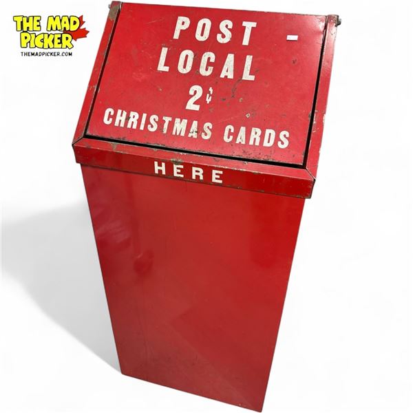 Vintage Canadian Post Local 2cent Christmas Card Mail Box