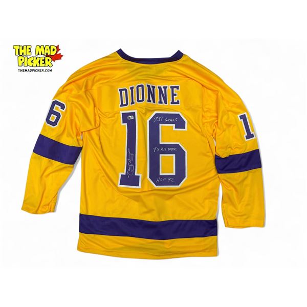 Marcel Dionne #16 Autographed Los Angeles Kings Jersey With Beckett Coa Sticker Size XL