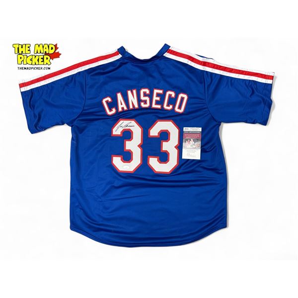 Jose Canseco #33 Autographed Texas Rangers Jersey With JSA Coa Size XL