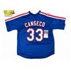 Image 1 : Jose Canseco #33 Autographed Texas Rangers Jersey With JSA Coa Size XL