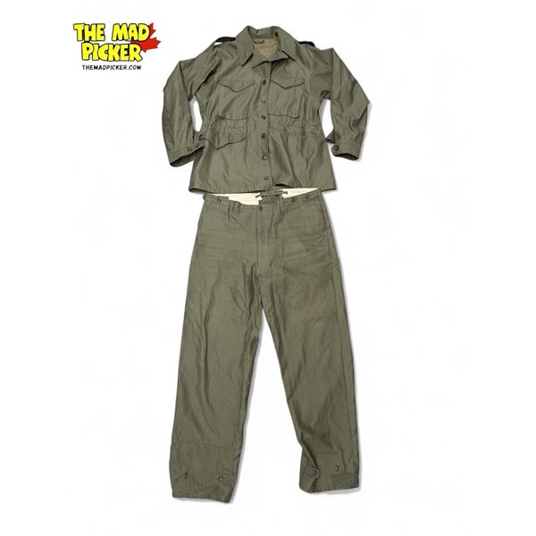 Vintage 2x Piece Military Outfit : Jacket & Pants