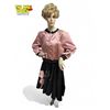 Image 1 : Vintage Life Size Female Mannequin With Pink Ladis Satin Jacket & Poodle Skirt