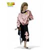 Image 1 : Vintage Life Size Female Mannequin With Pink Ladis Satin Jacket & Poodle Skirt