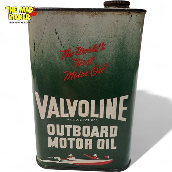 Vintage Valvoline Outboard Motor Oil Tin