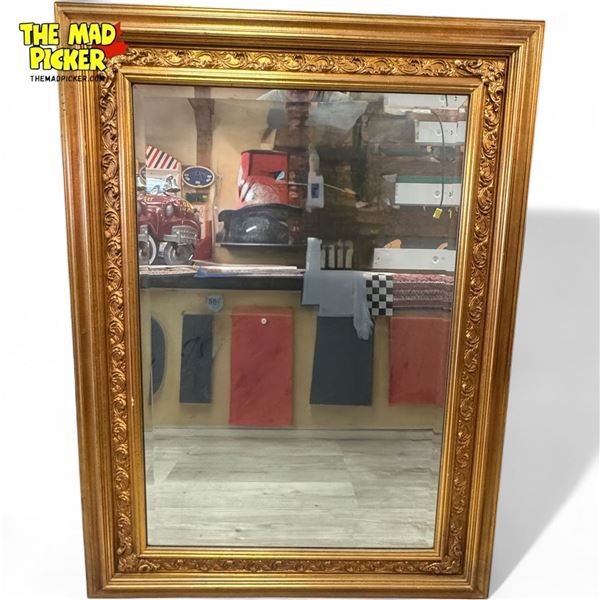 Vintage Bevelled Mirror In Gold Gilt Frame