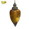 Image 2 : Vintage Amber Glass Handing Light Fixture (Missing Hanging Hook)