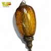Image 3 : Vintage Amber Glass Handing Light Fixture (Missing Hanging Hook)