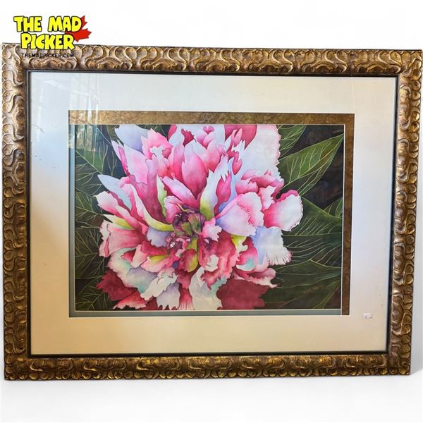 Original Donna Mae Water Colour Floral Painting With Coa