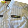 Image 2 : Vintage Shell Gas White Greye Striped Button Up Collar Shirt