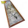 Image 3 : Large Vintage Floral Leaded Stain Glass Window Panel