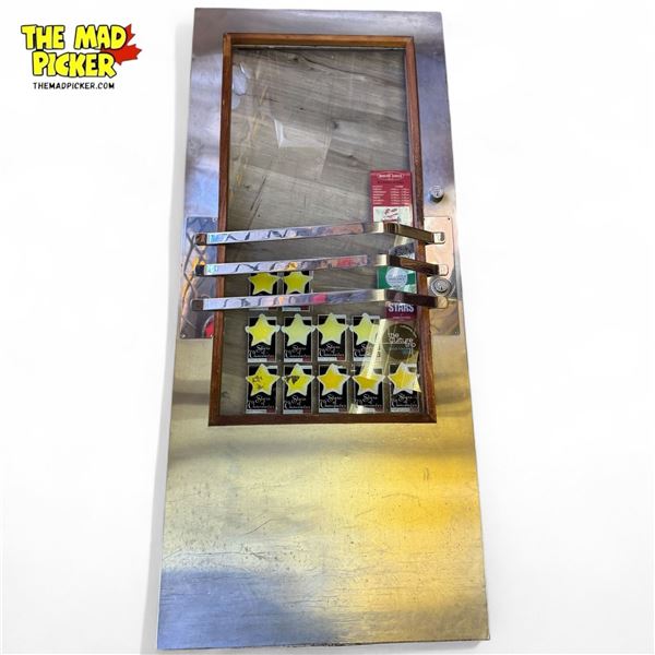 Vintage Diner Glass Window Door With Chrome Handles