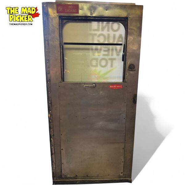 Very Heavy Vintage Train Door With Roll Up Window