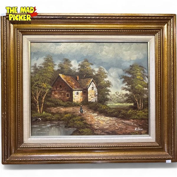 Vintage R. Scott Signed Original Oil On Canvas Painting