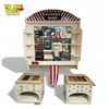 Image 1 : Beautiful 3x Piece Barber Shop Station: Mirror With Towel Bar & 2x Wall Hanging Cabinets