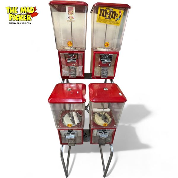 Vintage Northwestern 4x Headed 25cent Candy Dispenser