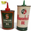 Image 1 : 2x Vintage Tins: BA Household Oil & Singer Sewing Machine Oil