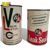 Image 1 : 2x Vintage BA Automotive Cans : Valve Lifter Oil Concentrate & Leak Seal