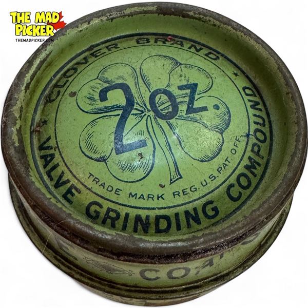 Vintage Clover Brand Valve Grinding Compound Tin