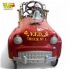 Image 4 : Vintage Gearbox Volunteer Fire Dept. Truck No. 1 Pedal Car With Bell & Side Ladders