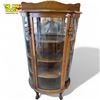 Image 1 : Vintage Triple Curved Glass Front Display Cabinet With Claw Feet
