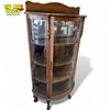 Image 2 : Vintage Triple Curved Glass Front Display Cabinet With Claw Feet