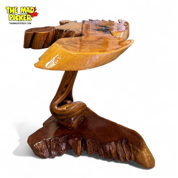 Vintage Live Edge Wooden Table