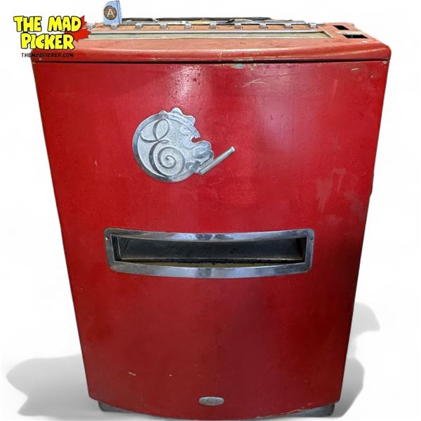 Vintage Cigarette Coin Op Dispensing Machine 55cent