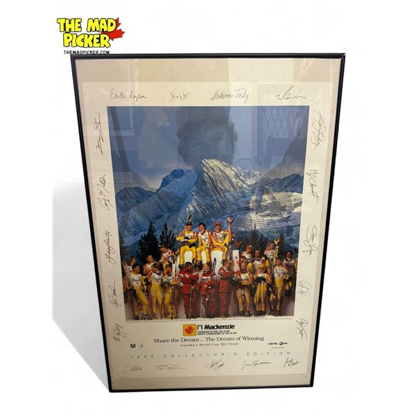 1998 Mackenzie Canadian Alpine Ski Team Collector's Edition Poster With Multiple Autographs