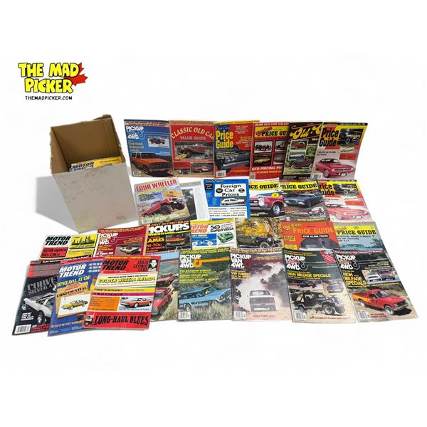 Assorted Vintage Automotive Magazines & Price Guides : Old Car, Old Cards Price Guide, & More