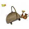 Image 2 : Vintage Variety: Brass Fireplace Wood Basket, Candelabras, Brass/Copper Vases, & More