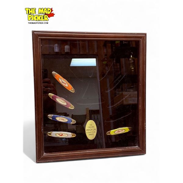 5x Vintage The Original Varga Girl Collector's Knives With Original Case