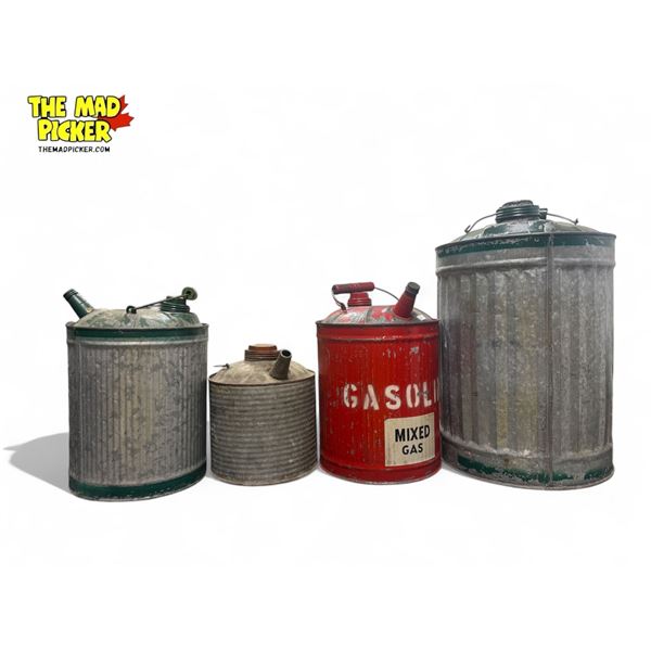4x Vintage Gas Cans